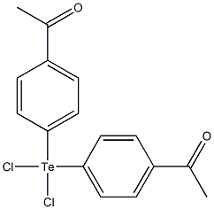 Bis(4-acetylphenyl)dichlorotellurium(IV) Structure