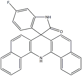 6'-Fluorospiro[dibenz[c,h]acridine-7(14H),3'-[3H]indol]-2'(1'H)-one Structure