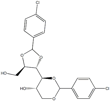 2-O,3-O:4-O,6-O-Bis(4-chlorobenzylidene)-L-glucitol 구조식 이미지