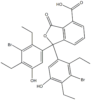 1,1-Bis(3-bromo-2,4-diethyl-5-hydroxyphenyl)-1,3-dihydro-3-oxoisobenzofuran-4-carboxylic acid Structure