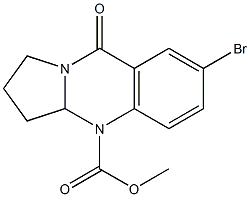 1,2,3,3a-Tetrahydro-4-(methoxycarbonyl)-7-bromopyrrolo[2,1-b]quinazolin-9(4H)-one 구조식 이미지