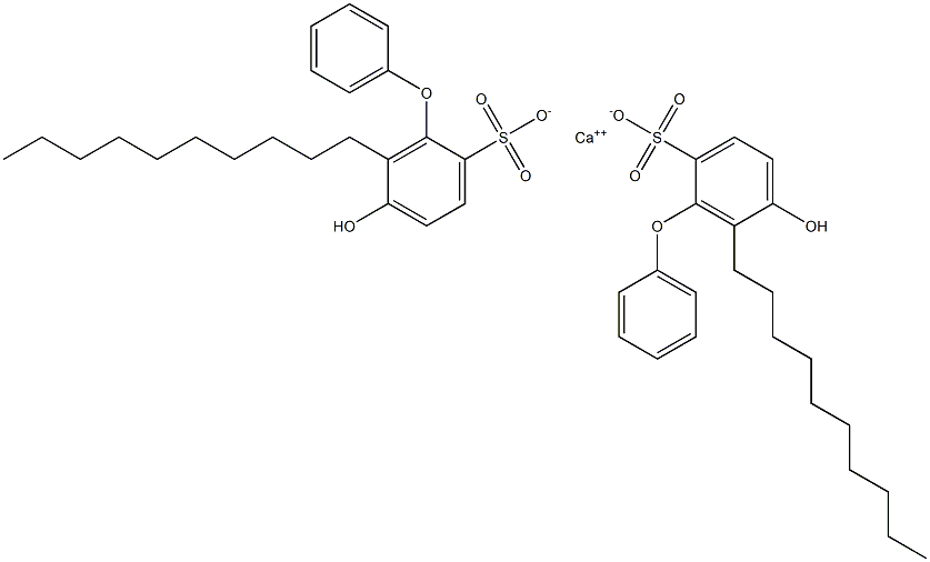 Bis(5-hydroxy-6-decyl[oxybisbenzene]-2-sulfonic acid)calcium salt 구조식 이미지