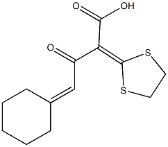 2-(1,3-Dithiolan-2-ylidene)-3-oxo-4-cyclohexylidenebutanoic acid Structure