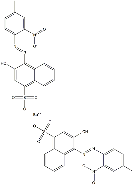 Bis[1-[(4-methyl-2-nitrophenyl)azo]-2-hydroxy-4-naphthalenesulfonic acid]barium salt Structure