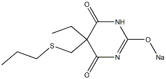 5-Ethyl-5-(propylthiomethyl)-2-sodiooxy-4,6(1H,5H)-pyrimidinedione Structure