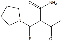 3-Oxo-2-[(1-pyrrolidinyl)thiocarbonyl]butyramide 구조식 이미지