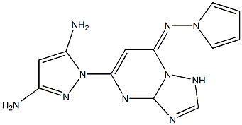5-(3,5-Diamino-1H-pyrazol-1-yl)-7-pyrrolizino[1,2,4]triazolo[1,5-a]pyrimidine Structure