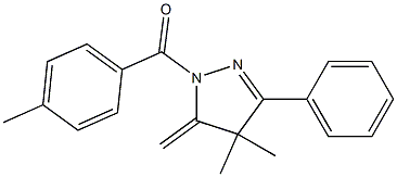 1-(4-Methylbenzoyl)-4,4-dimethyl-5-methylene-3-phenyl-1H-pyrazole Structure