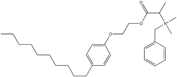 N,N-Dimethyl-N-benzyl-N-[1-[[2-(4-decylphenyloxy)ethyl]oxycarbonyl]ethyl]aminium Structure