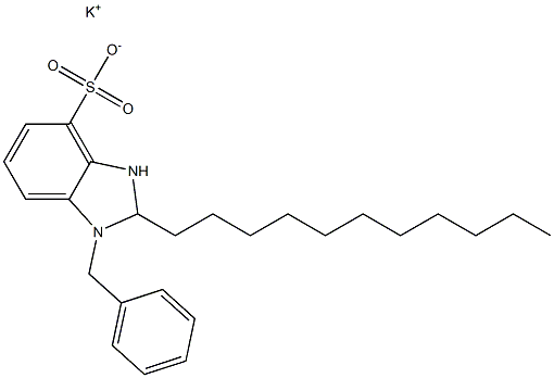 1-Benzyl-2,3-dihydro-2-undecyl-1H-benzimidazole-4-sulfonic acid potassium salt Structure