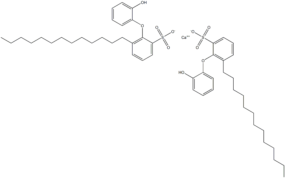 Bis(2'-hydroxy-6-tridecyl[oxybisbenzene]-2-sulfonic acid)calcium salt Structure