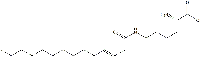 N6-(3-Tetradecenoyl)lysine 구조식 이미지