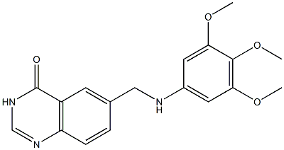 6-[N-(3,4,5-Trimethoxyphenyl)aminomethyl]quinazolin-4(3H)-one 구조식 이미지