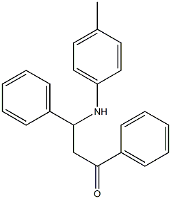 1,3-Diphenyl-3-(4-methylanilino)-1-propanone Structure
