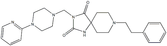 8-Phenethyl-3-[[4-(2-pyridyl)piperazino]methyl]-1,3,8-triazaspiro[4.5]decane-2,4-dione Structure