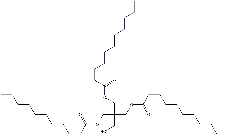 Diundecanoic acid 2-(hydroxymethyl)-2-[(undecanoyloxy)methyl]-1,3-propanediyl ester Structure