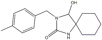 3-(p-Methylbenzyl)-4-hydroxy-2-oxo-1,3-diazaspiro[4.5]decane Structure