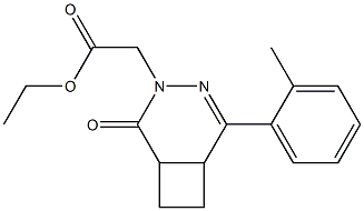 4,5-Ethylene-3-(o-tolyl)-5,6-dihydro-6-oxopyridazine-1(4H)-acetic acid ethyl ester 구조식 이미지
