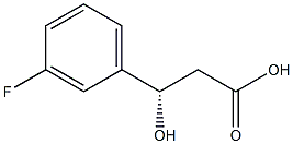 [S,(-)]-3-(m-Fluorophenyl)-3-hydroxypropionic acid Structure