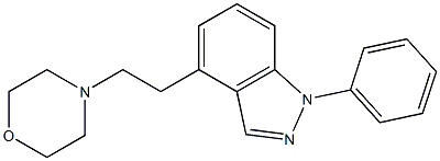 1-Phenyl-4-[2-morpholinoethyl]-1H-indazole 구조식 이미지