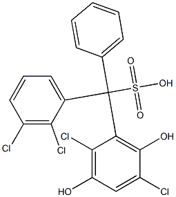 (2,3-Dichlorophenyl)(2,5-dichloro-3,6-dihydroxyphenyl)phenylmethanesulfonic acid Structure