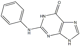 2-(Phenylamino)-9H-purin-6(1H)-one 구조식 이미지