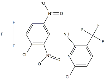 6-Chloro-3-trifluoromethyl-N-(3-chloro-4-trifluoromethyl-2,6-dinitrophenyl)pyridin-2-amine 구조식 이미지