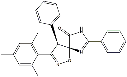 (4R,5R)-3-(2,4,6-Trimethylphenyl)-4,8-diphenyl-1-oxa-2,7,9-triazaspiro[4.4]nona-2,8-dien-6-one Structure