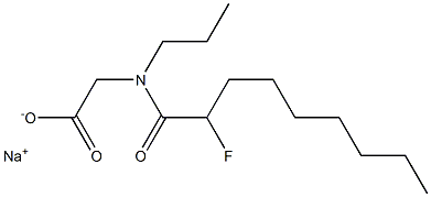 N-(2-Fluorononanoyl)-N-propylglycine sodium salt Structure