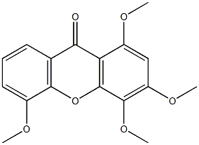 1,3,4,5-Tetramethoxyxanthone 구조식 이미지