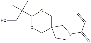 Acrylic acid [2-(1,1-dimethyl-2-hydroxyethyl)-5-ethyl-1,3-dioxan-5-yl]methyl ester 구조식 이미지