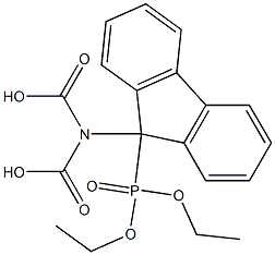 [9-[Bis(hydroxycarbonyl)amino]-9H-fluoren-9-yl]phosphonic acid diethyl ester 구조식 이미지
