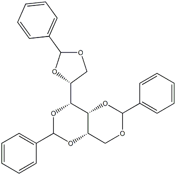 1-O,3-O:2-O,4-O:5-O,6-O-Tribenzylidene-D-glucitol Structure