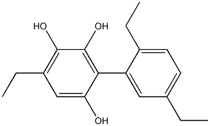 6-Ethyl-3-(2,5-diethylphenyl)benzene-1,2,4-triol Structure