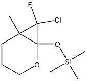 7-Chloro-7-fluoro-6-methyl-1-(trimethylsilyloxy)-2-oxabicyclo[4.1.0]heptane Structure