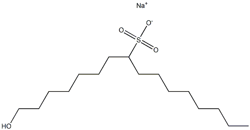 1-Hydroxyhexadecane-8-sulfonic acid sodium salt Structure