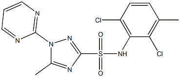 1-(Pyrimidin-2-yl)-5-methyl-N-(2,6-dichloro-3-methylphenyl)-1H-1,2,4-triazole-3-sulfonamide 구조식 이미지