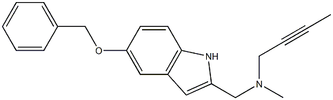 2-[Methyl(2-butynyl)aminomethyl]-5-(benzyloxy)-1H-indole Structure