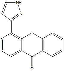 4-(1H-Pyrazol-3-yl)anthrone 구조식 이미지