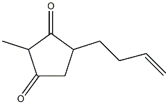 2-Methyl-4-(3-butenyl)-1,3-cyclopentanedione Structure