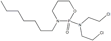 Tetrahydro-2-[bis(2-chloroethyl)amino]-3-heptyl-2H-1,3,2-oxazaphosphorine 2-oxide 구조식 이미지