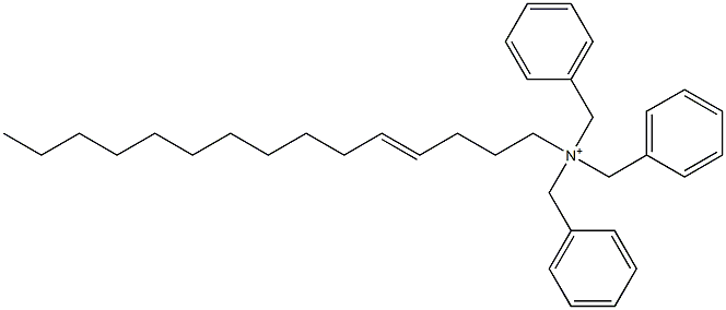 (4-Pentadecenyl)tribenzylaminium Structure