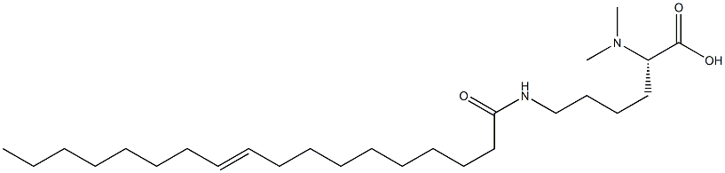 N6-(10-Octadecenoyl)-N2,N2-dimethyllysine 구조식 이미지