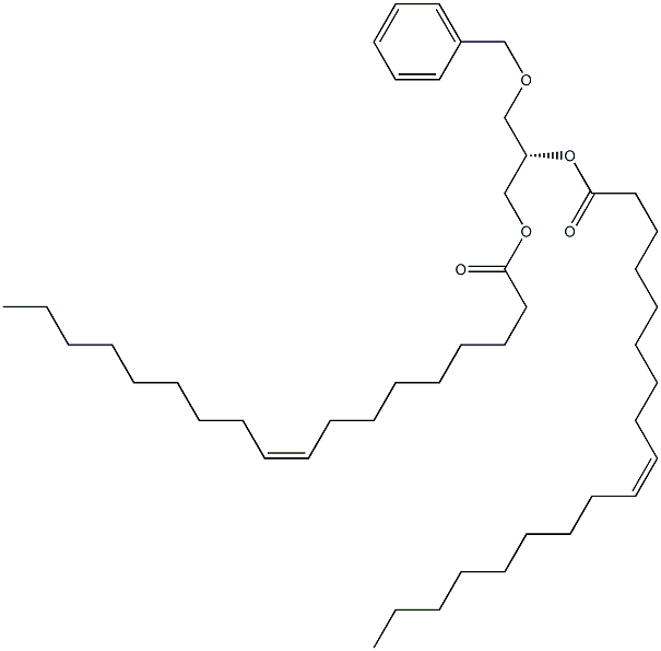 [S,(+)]-3-O-Benzyl-1-O,2-O-dioleoyl-L-glycerol Structure