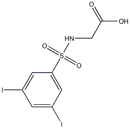 N-(3,5-Diiodophenylsulfonyl)glycine 구조식 이미지