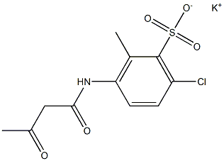 3-(Acetoacetylamino)-6-chloro-2-methylbenzenesulfonic acid potassium salt Structure