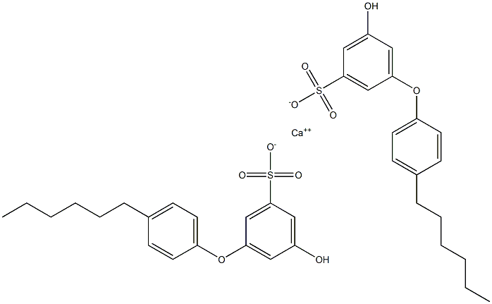 Bis(5-hydroxy-4'-hexyl[oxybisbenzene]-3-sulfonic acid)calcium salt Structure