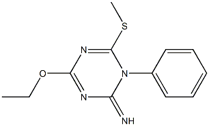 1-Phenyl-4-ethoxy-6-(methylthio)-1,3,5-triazin-2(1H)-imine 구조식 이미지