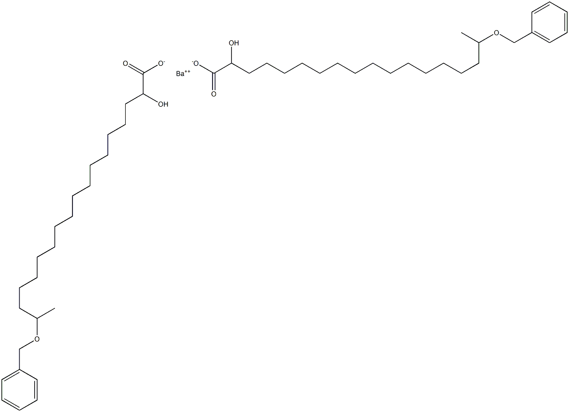 Bis(17-benzyloxy-2-hydroxystearic acid)barium salt Structure