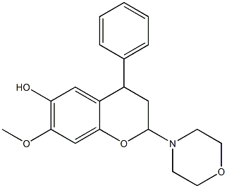 3,4-Dihydro-2-morpholino-7-methoxy-4-phenyl-2H-1-benzopyran-6-ol Structure